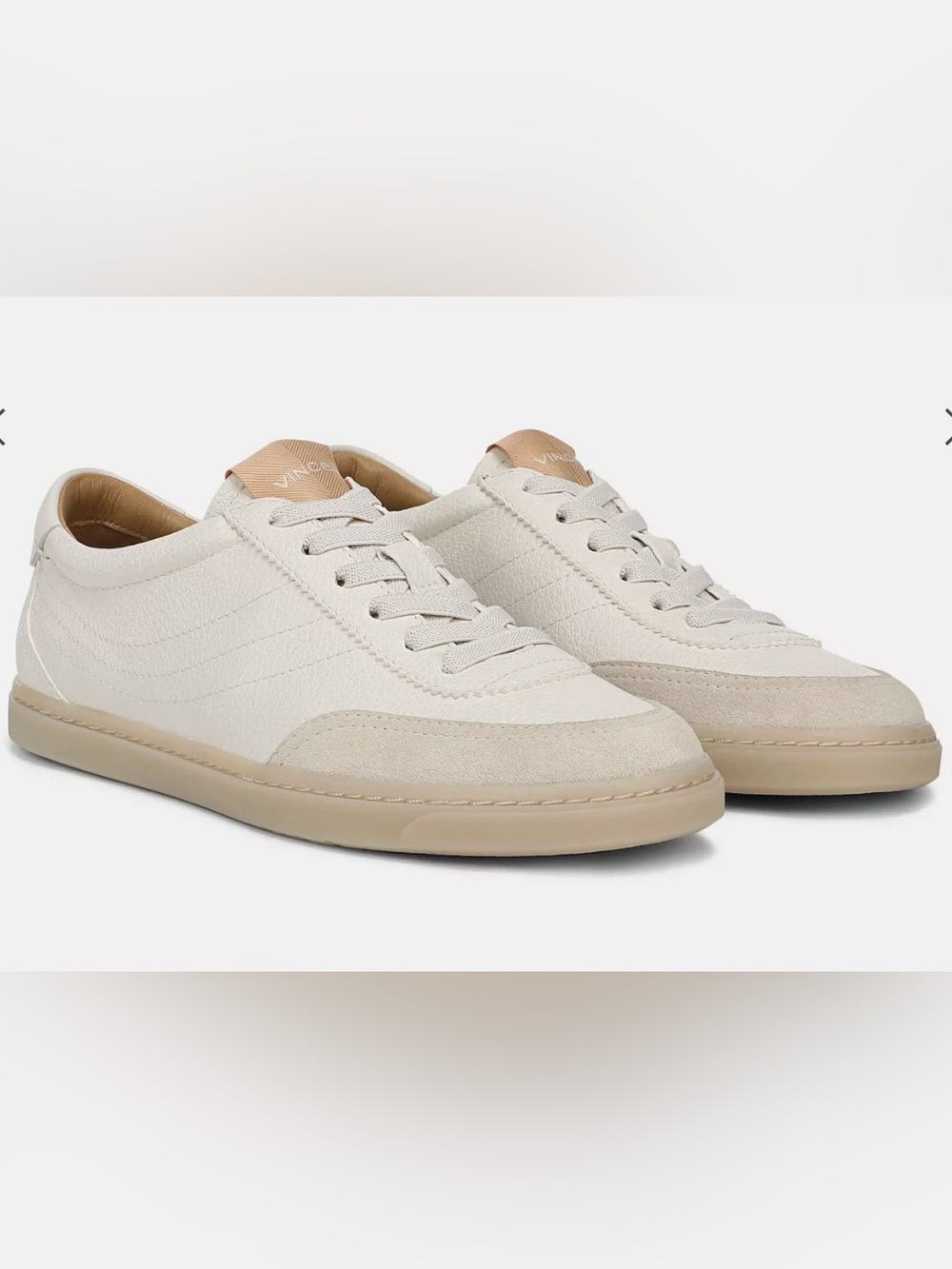 Vionic Men's Cream and Tan Low-Top Sneakers